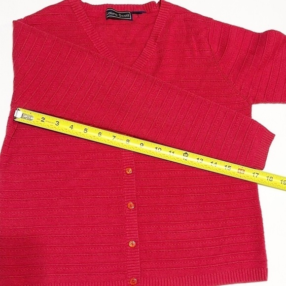 Laura Scott Red Cardigan Sweater Size S - Picture 9 of 10